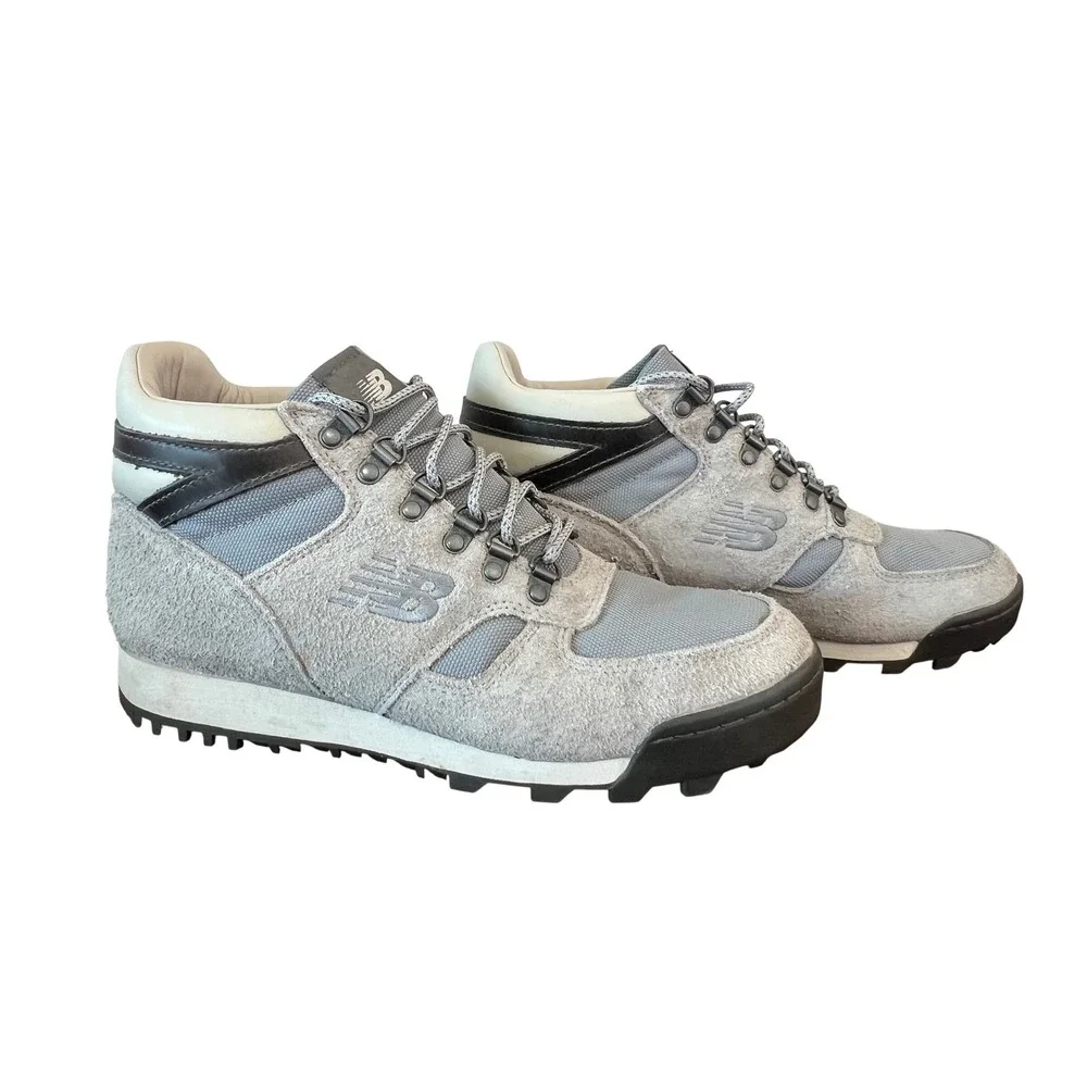 New Balance Rainier Hiking Boots Grey Suede Vibram Mens 9 URAINAD